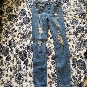 Aeropostale ripped high rise jegging